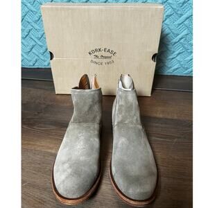 KORK EASE Pewter Women's Zip Back Ankle High Boots Leather Upper NEW in Box